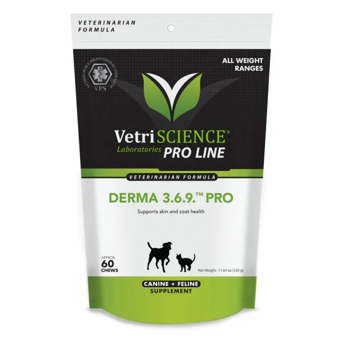 Derma 3.6.9.™ Pro Advanced Skin Supplement for Dogs (60 Chewable)