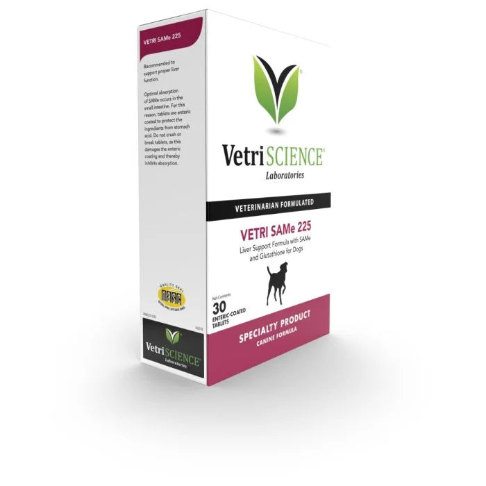 Vetri SAMe 225 Liver Health Supplement for Dogs (30 Tablets)