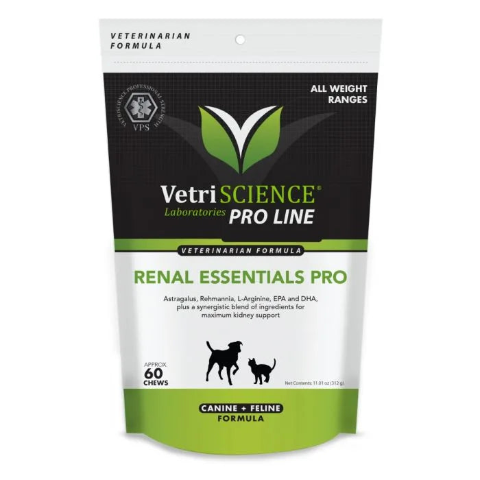 Renal Essentials Pro Kidney Supplement for Dogs & Cats (60 Chews)