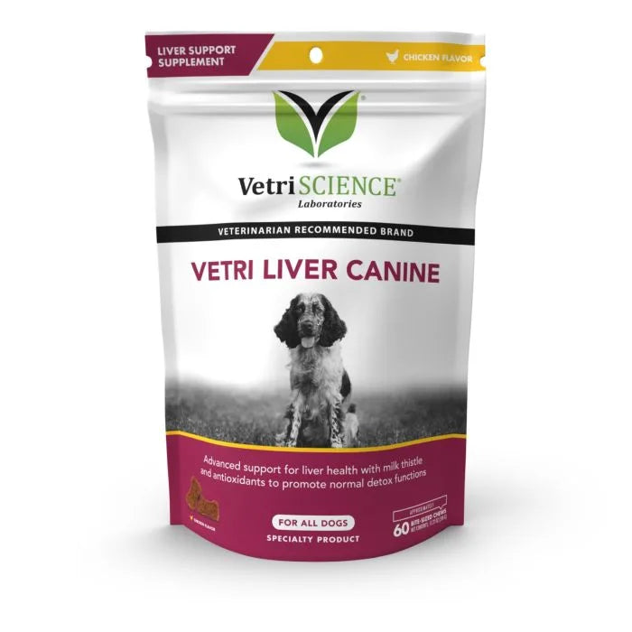 Vetri Liver Canine Milk Thistle Supplement for Dogs (60 Chews)