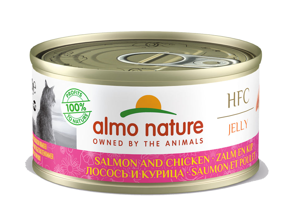 Almo Nature HFC JELLY Cat Canned Food 70g Salmon & Chicken