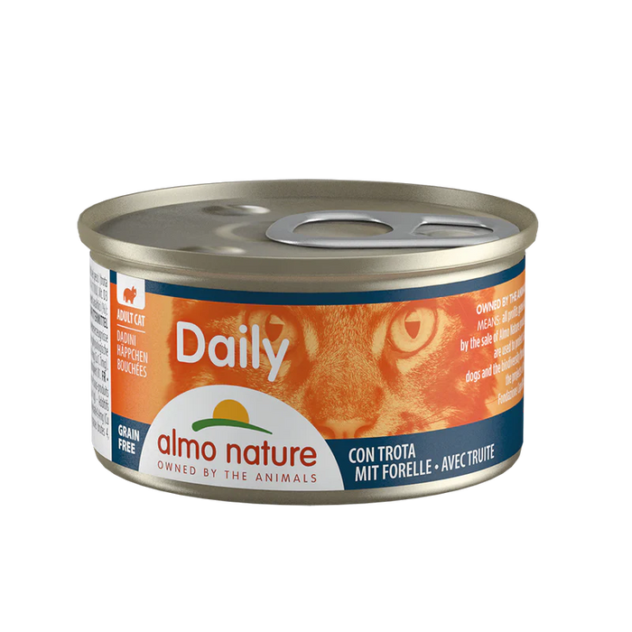 Almo Nature Daily Mousse Cat Canned Food 85g Chunks with Trout