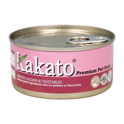 Kakato Chicken, Salmon & Vegetables 170g Grain-Free Canned Cat & Dog Food