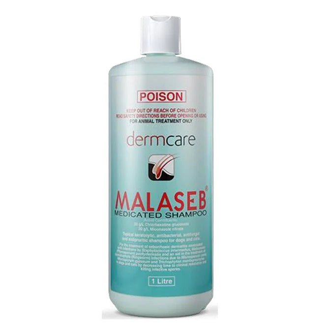 Malaseb Medicated Shampoo for Dogs Cats Pets (1L)