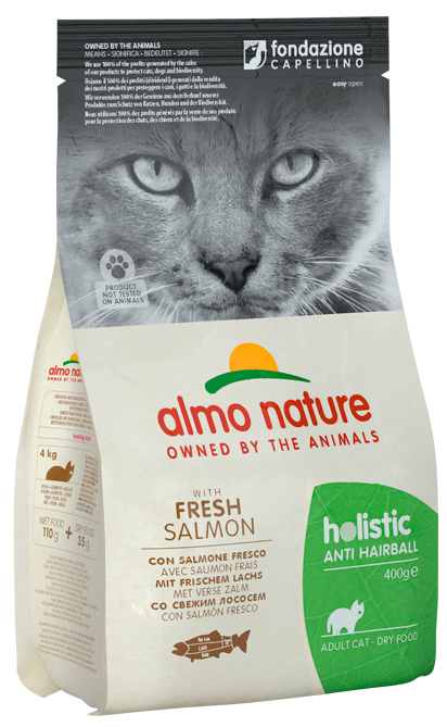 Almo Nature HOLISTIC Cat Functional Anti Hairball w/ Fresh Salmon 400g