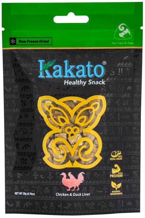 Kakato Freeze-dried Chicken & Duck Liver Dice 20g