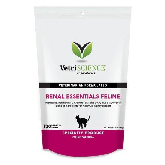 Renal Essentials Kidney Supplement for Cats (120 Chewable)