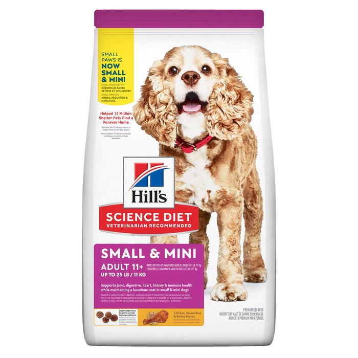 Hill's Science Diet - Adult 11+ Small & Mini Chicken, Brown Rice & Barley Recipe Dog Food