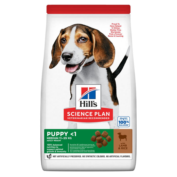 Hill's Science Diet - Puppy Medium Breed Dry Dog Food with Lamb & Rice