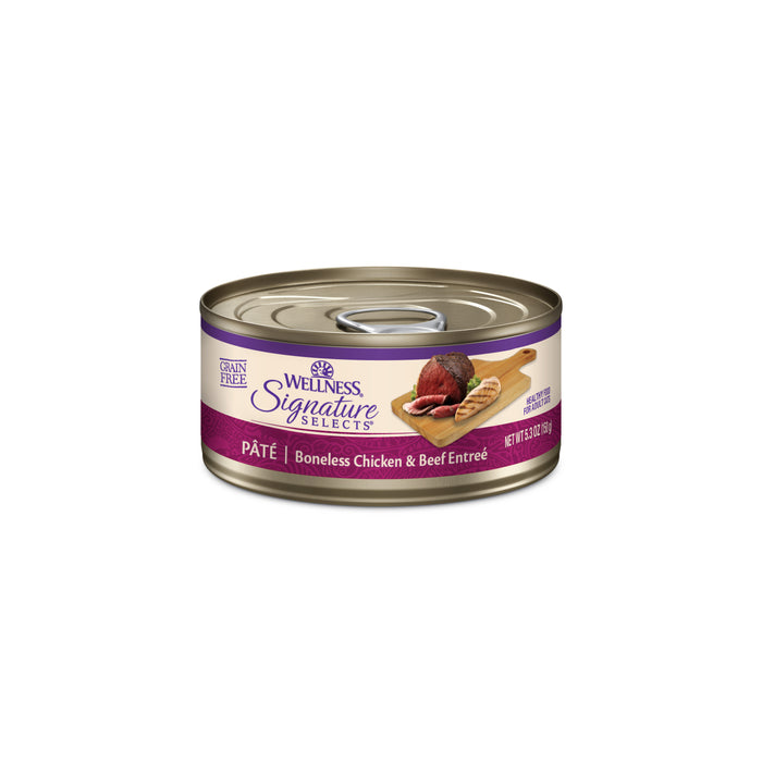 Wellness CORE Signature Selects Paté Boneless Chicken & Beef Entrée Canned Cat Food [Weight : 5.3 oz]