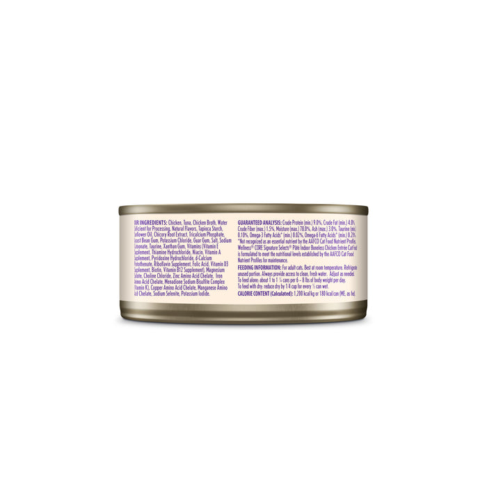 Wellness CORE Signature Selects Paté Indoor Boneless Chicken Entrée Canned Cat Food [Weight : 5.3 oz]