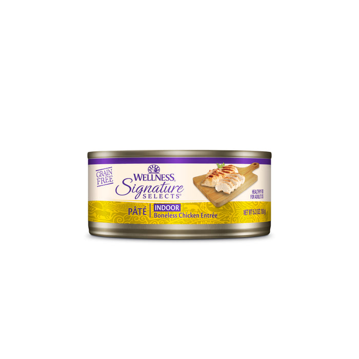 Wellness CORE Signature Selects Paté Indoor Boneless Chicken Entrée Canned Cat Food [Weight : 5.3 oz]