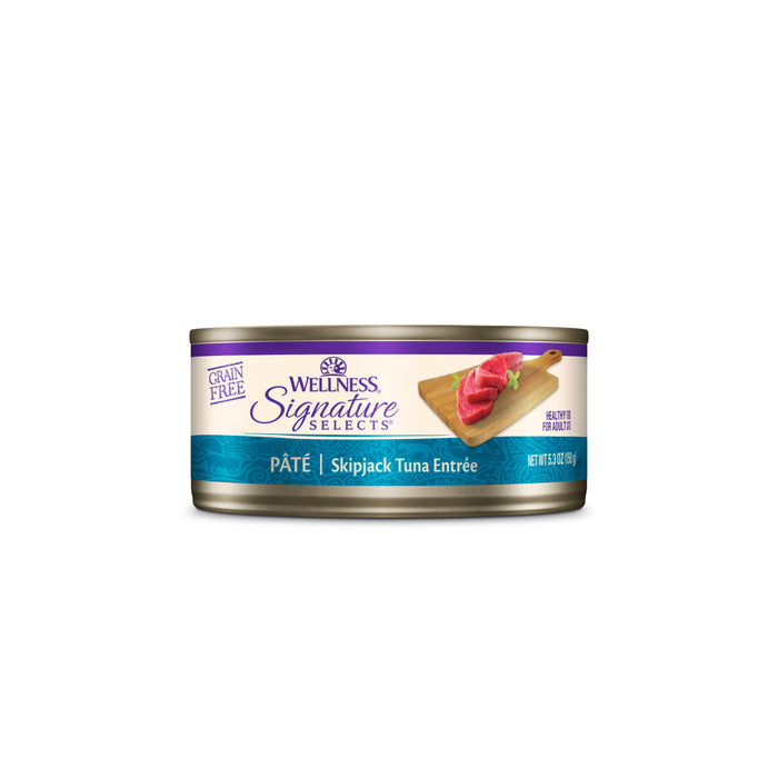 Wellness CORE Signature Selects Paté Skipjack Tuna Entrée Canned Cat Food [Weight : 5.3 oz]