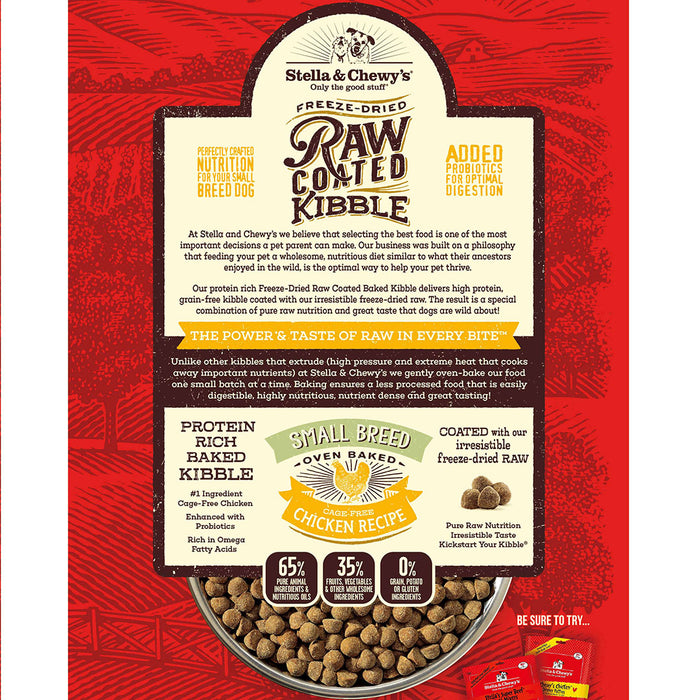 Stella & Chewy's Raw Coated Kibble For Dogs, Small Breed (Chicken) [Weight : 10lb]