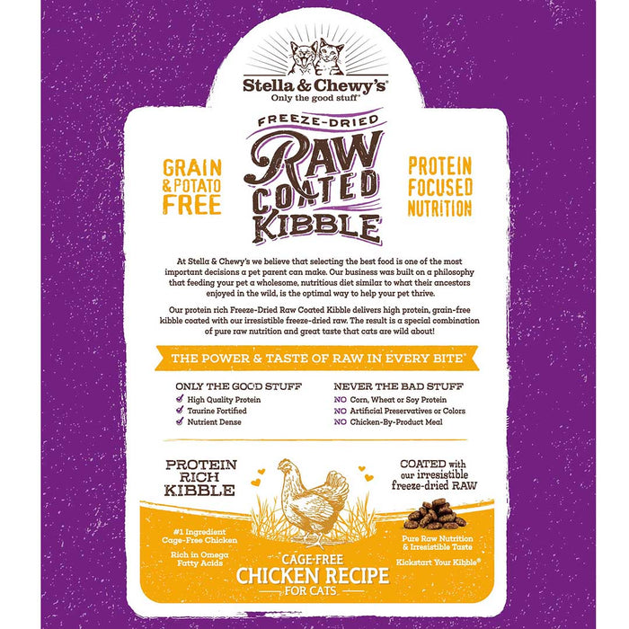 Stella & Chewy's Raw Coated Cat Kibble - Chicken [Weight : 10lb]