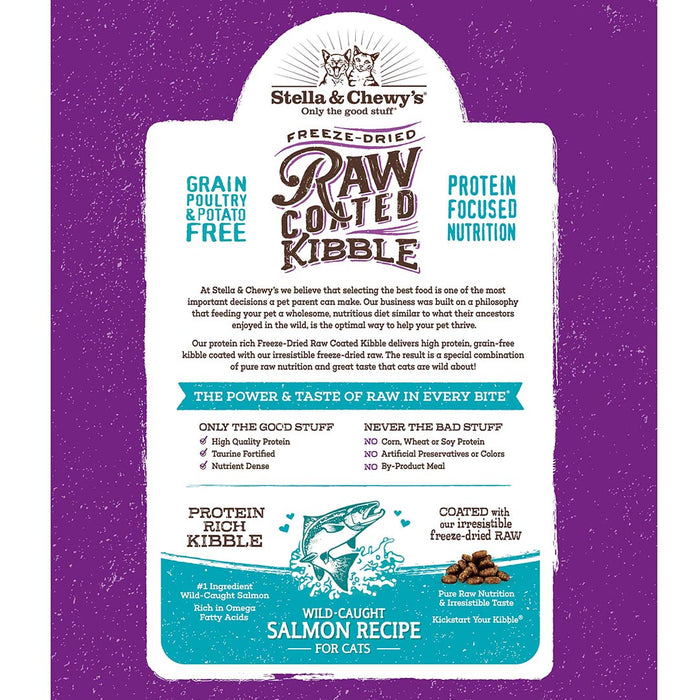 Stella & Chewy's Raw Coated Cat Kibble - Salmon [Weight : 10lb]
