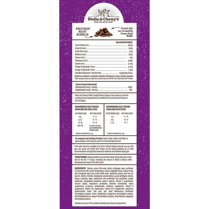 Stella & Chewy's Raw Coated Cat Kibble - Salmon [Weight : 10lb]