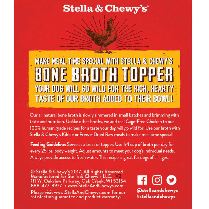 Stella & Chewy's Cage-Free Chicken Broth Topper Wet Dog Food [Weight : 11  fl  oz]