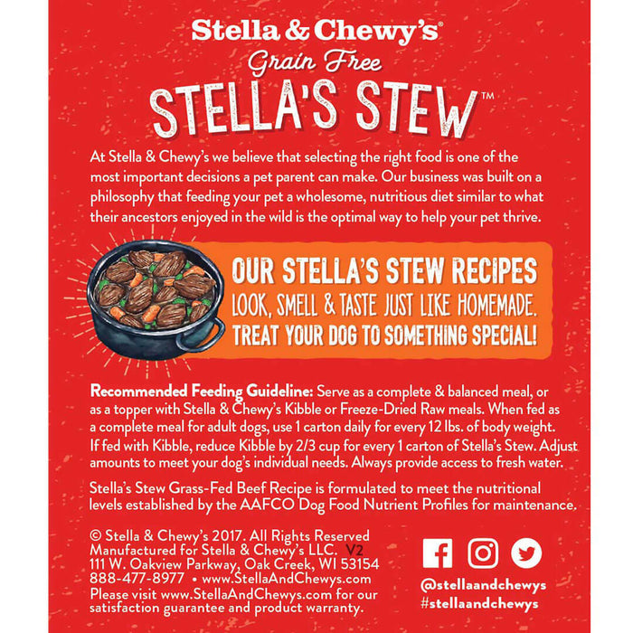 Stella's Stews Grass-Fed Beef Dog Food [Weight : 11oz]