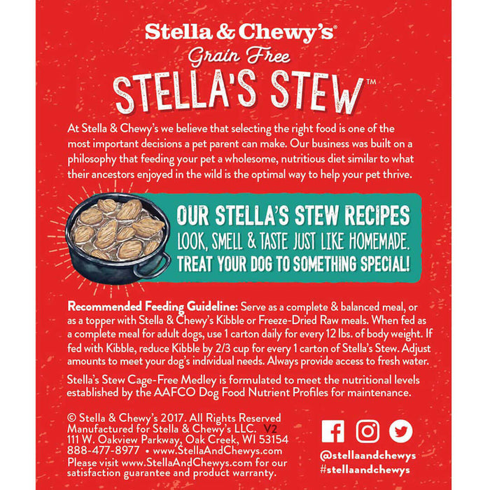Stella's Stews Cage-Free Medley Recipe Wet Dog Food [Weight : 11oz]