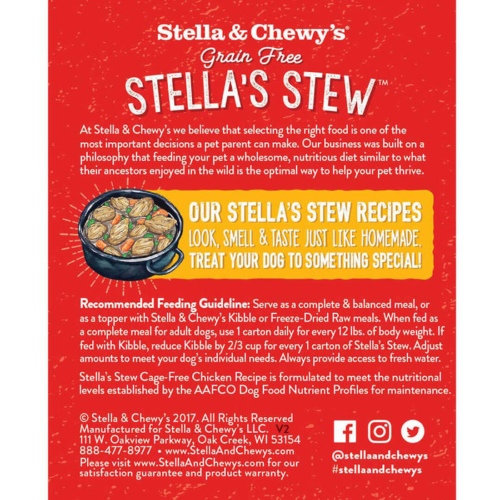 Stella's Stews Cage-Free Chicken Recipe Wet Dog Food [Weight : 11oz]