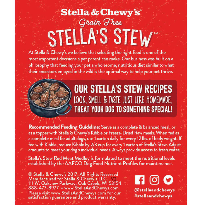 Stella's Stews Red Meat Medley Recipe Wet Dog Food [Weight : 11oz]