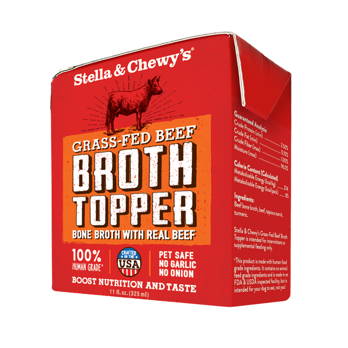 Stella & Chewy's Grass-Fed Beef Broth Topper Wet Dog Food [Weight : 11  fl  oz]