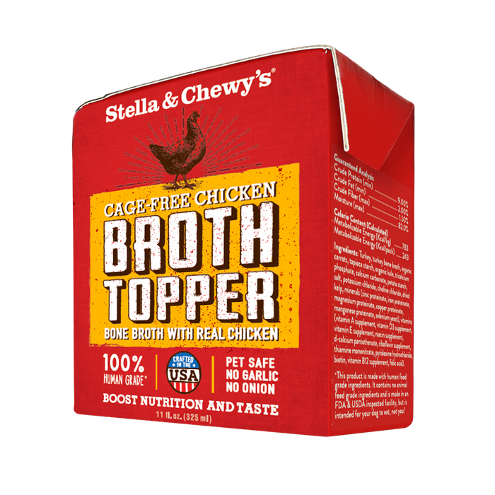 Stella & Chewy's Cage-Free Chicken Broth Topper Wet Dog Food [Weight : 11  fl  oz]