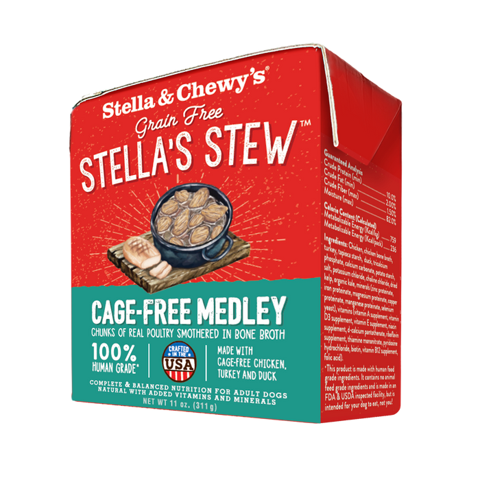 Stella's Stews Cage-Free Medley Recipe Wet Dog Food [Weight : 11oz]