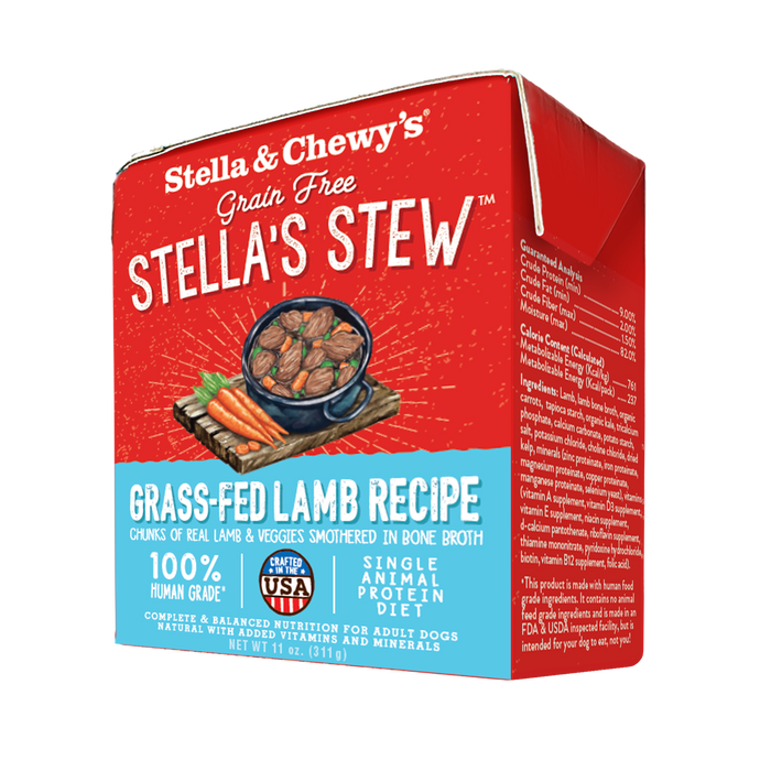 Stella's Stews Grass-Fed Lamb Recipe Wet Dog Food [Weight : 11oz]