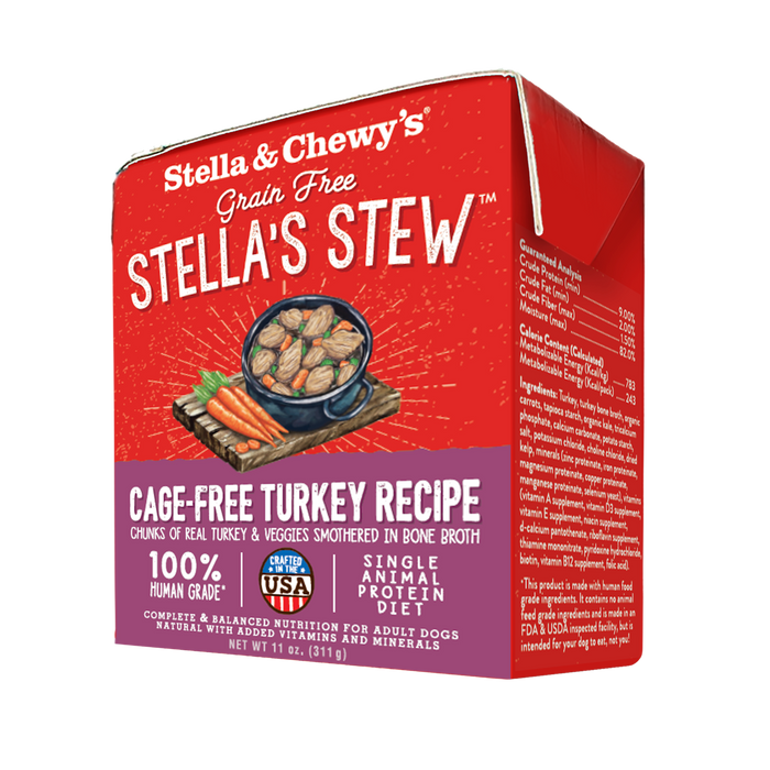 Stella's Stews Cage-Free Turkey Recipe Wet Dog Food [Weight : 11oz]