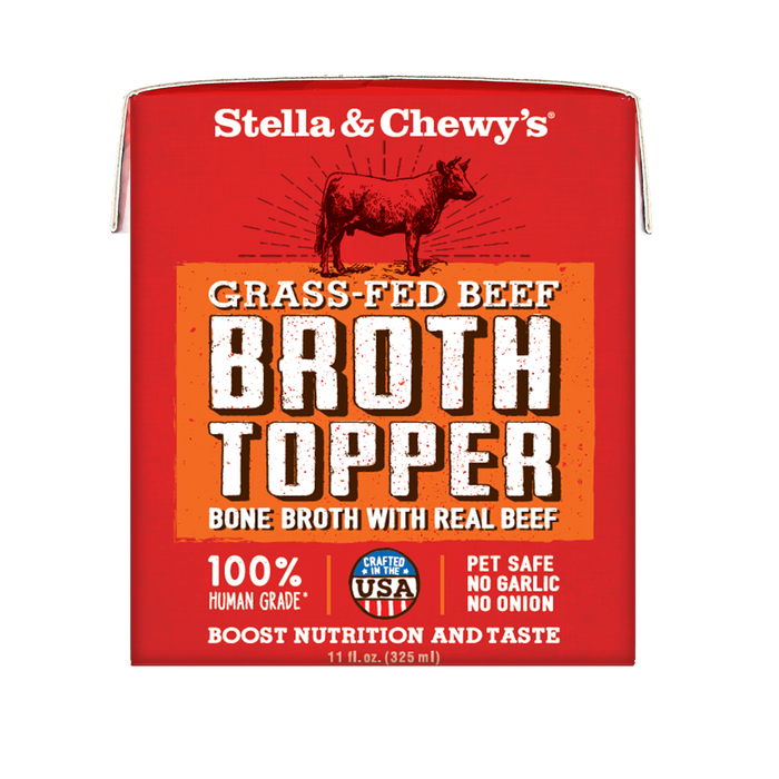 Stella & Chewy's Grass-Fed Beef Broth Topper Wet Dog Food [Weight : 11  fl  oz]