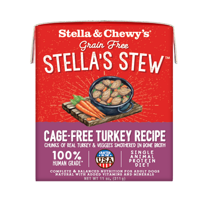 Stella's Stews Cage-Free Turkey Recipe Wet Dog Food [Weight : 11oz]