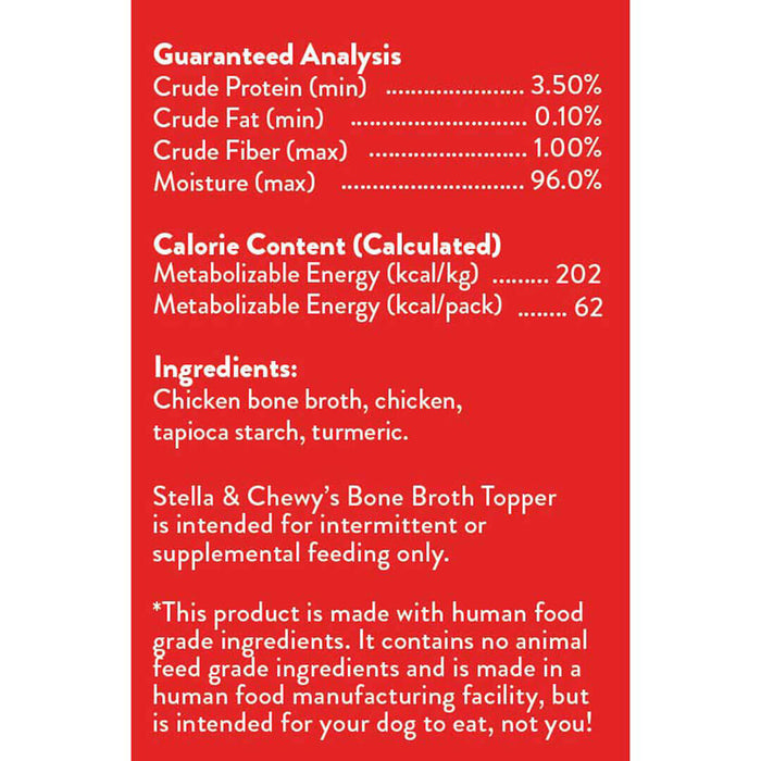 Stella & Chewy's Cage-Free Chicken Broth Topper Wet Dog Food [Weight : 11  fl  oz]