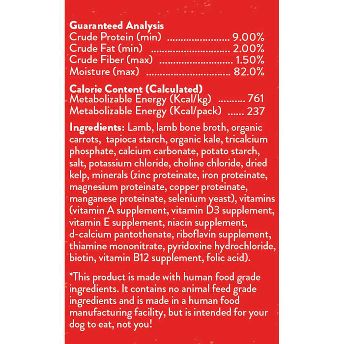 Stella's Stews Grass-Fed Lamb Recipe Wet Dog Food [Weight : 11oz]