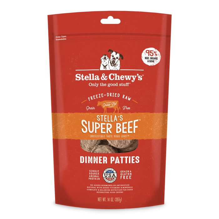 Stella & Chewy's Super Beef Freeze-Dried Dog Dinner Patties [Weight : 14oz]
