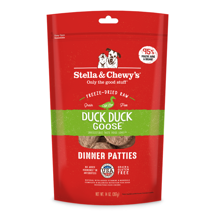 Stella & Chewy's Duck Duck Goose Dog Dinner Patties [Weight : 14oz]
