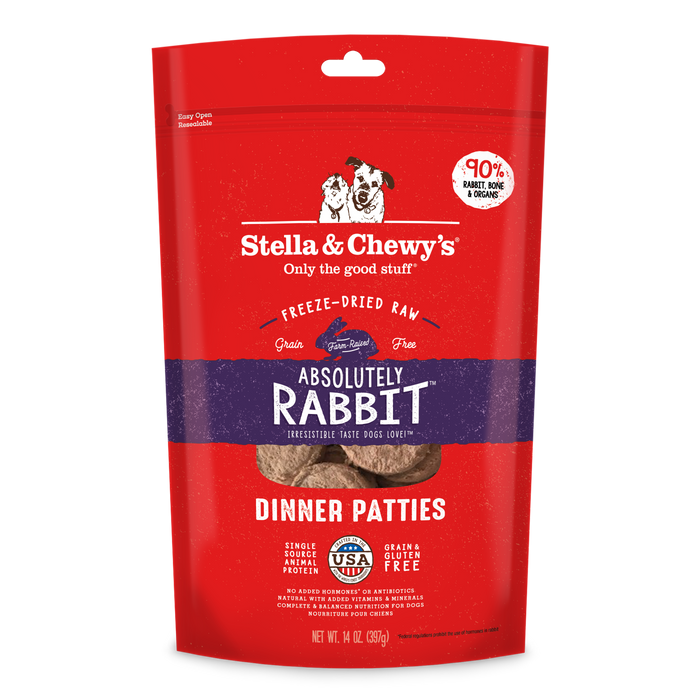 Stella & Chewy's Absolutely Rabbit Dog Dinner Patties [Weight : 14oz]