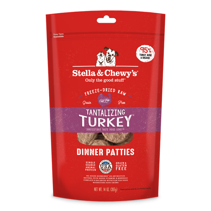 Stella & Chewy's Tantalizing Turkey Dinner Patties for Dogs [Weight : 14oz]
