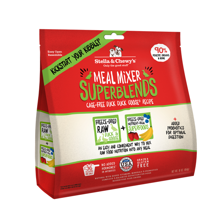 Stella & Chewy's Superblends Meal Mixers For Dogs, Duck Duck Goose [Weight : 16oz]