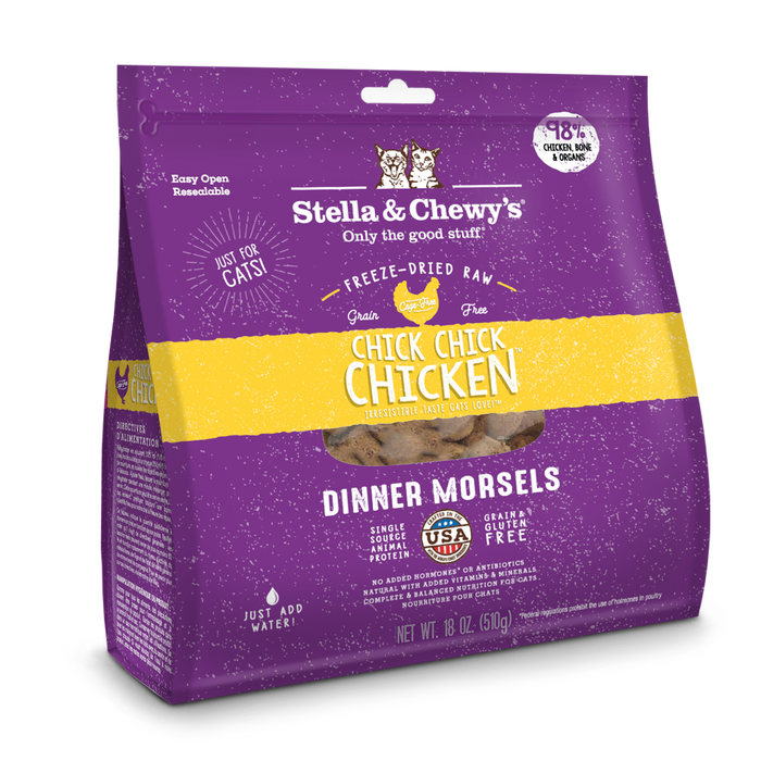 Stella & Chewy's Freeze-Dried CaT Dinner Morsels - Chick,  Chick,  Chicken [Weight : 18oz]
