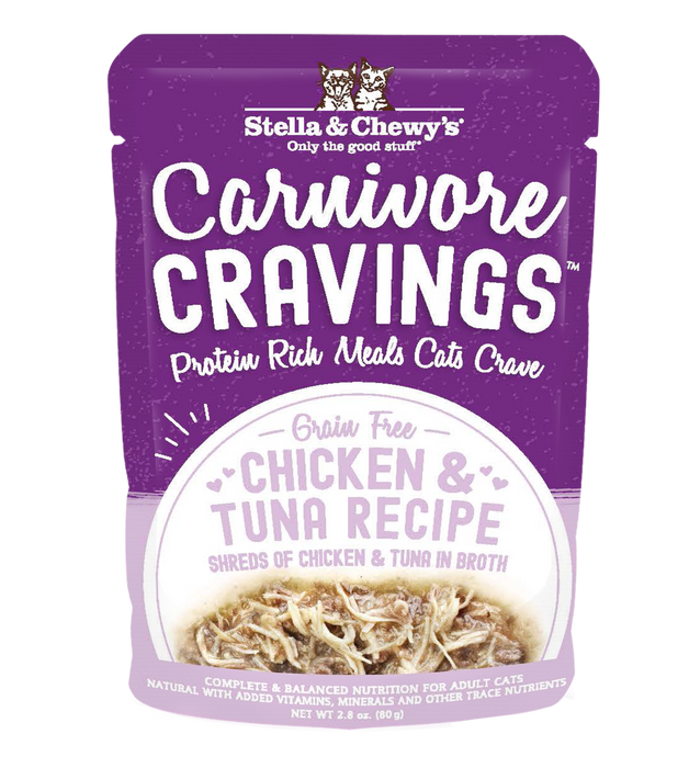 Stella & Chewy's Carnivore Cravings Cravings Chicken And Tuna Recipe Cat Food Pouch [Wt : 2.8 oz]