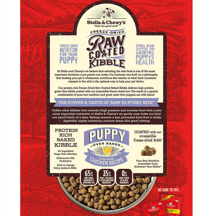 Stella & Chewy's Raw Coated Kibble, Puppy (Chicken) [Weight : 22lb]