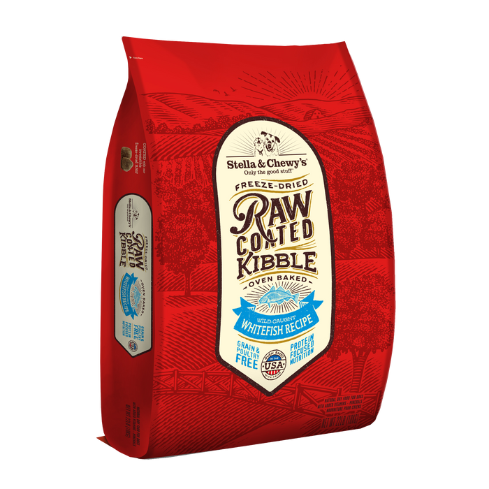 Stella & Chewy's Raw Coated Kibble For Dogs, Whitefish [Weight : 22lb]