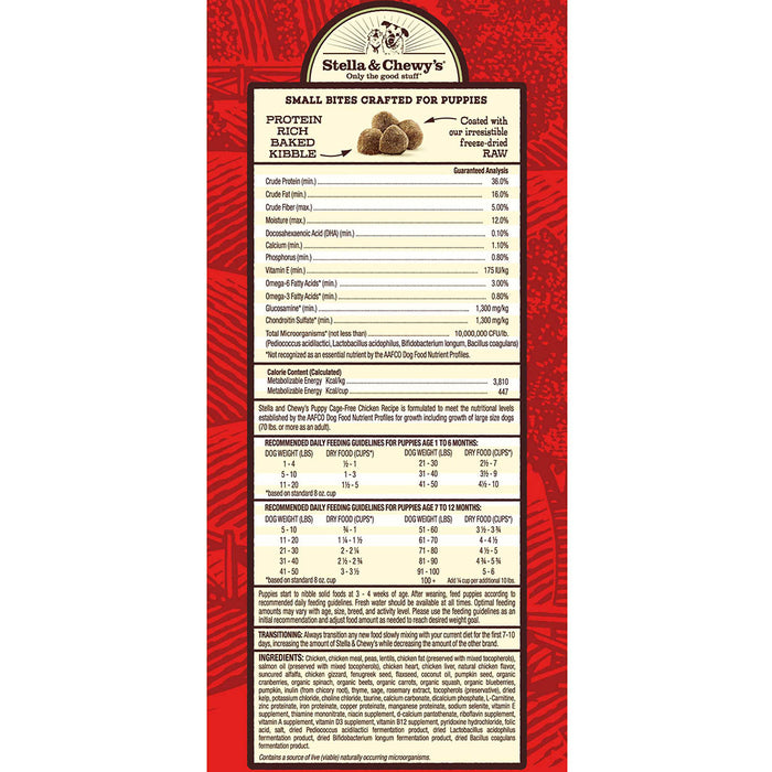 Stella & Chewy's Raw Coated Kibble, Puppy (Chicken) [Weight : 22lb]