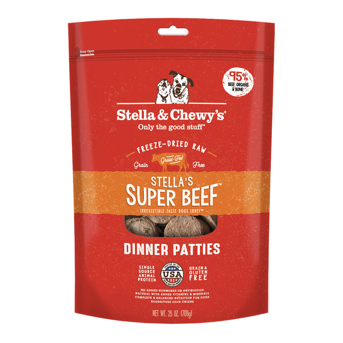 Stella & Chewy's Super Beef Freeze-Dried Dog Dinner Patties [Weight : 25oz]