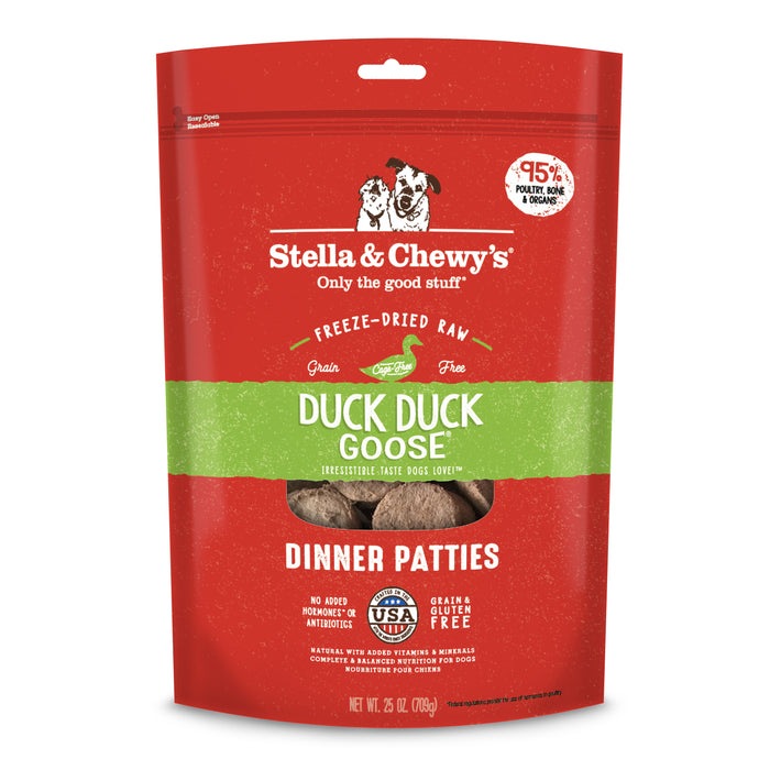 Stella & Chewy's Duck Duck Goose Dog Dinner Patties [Weight : 25oz]