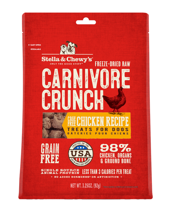 Stella & Chewy's Carnivore Crunch Dog Treats, Chicken [Weight : 3.25oz]