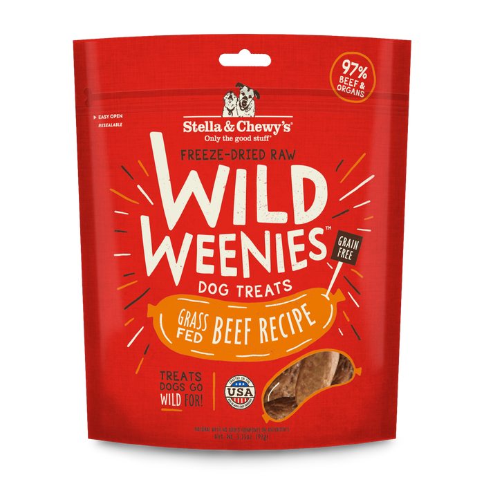 Stella & Chewy's Wild Weenies Dog Treats - Beef [Weight : 3.25oz]