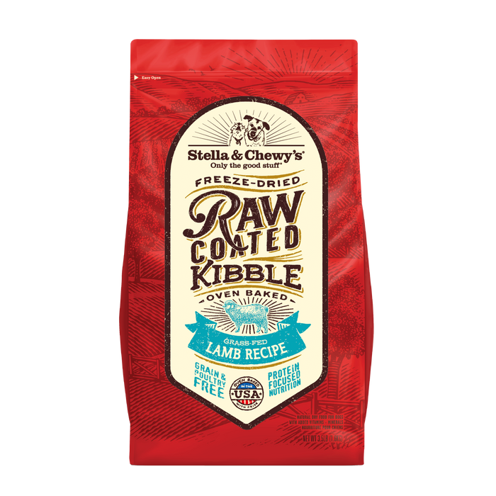 Stella & Chewy's Raw Coated Kibble For Dogs, Lamb [Weight : 3.5lb]